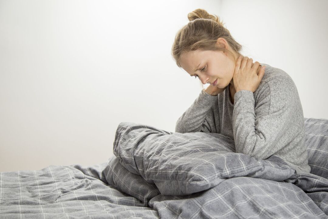 A woman with symptoms of cervical osteochondrosis